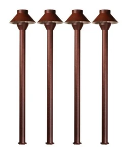 Landscape Low Voltage - Small Hat Path Light New Pack of 4 (RUST) - Picture 1 of 5