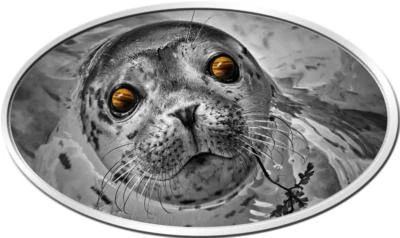 2018 Niue Pinniped - The Baby Seal -  Skin Series Ag w/Box and Cert - Image 1 of 3