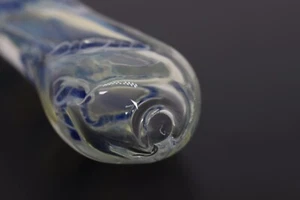 ONE HITTER HEAVY HAND PIPE 3” BOWL SMOKING ART USA TOBACCO 1 CHILLUM BLOWN GLASS - Picture 1 of 12
