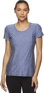 Head Women's Short Sleeve Workout Scoop Neck T-Shirt - Blue Heather SZ L - Picture 1 of 6