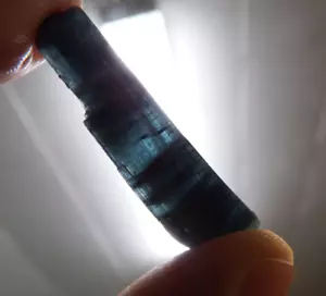 21.9ct indicolite tourmaline gemstone crystal long transluscent gemstone afghan - Picture 1 of 7