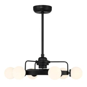 Savoy House Gibson 7-Light Fan D'Lier, Matte Black - 30-FD-345-89 - Picture 1 of 1
