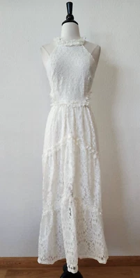 Vestido maxi Anthropologie novo tamanho grande branco casamento noiva Bridgerton romântico - Imagem 1 de 4