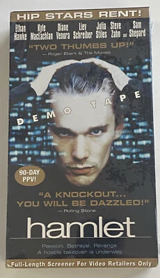 Vintage HAMLET Ethan Hawke Factory Sealed VHS MINT Demo Promo Screener Rare - Image 1 of 4