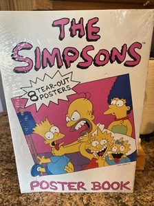 1990 The Simpsons Poster Book with 8 Tear-Out Posters NEW Sealed - Picture 1 of 7