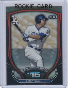 COREY SEAGER ROOKIE CARD Top 100 Baseball RC Los Angeles Dodgers CHROME MINT! - Picture 1 of 2