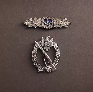 2er SET: PIN/Anstecker: Nahkampfspange/Infanterie Sturmabzeichen (Militaria) - Bild 1 von 4
