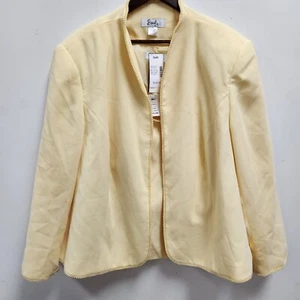 Vintage Emily Womens Tank & Suit Jacket Set Size 30 Yellow Pearl Trim Career NWT - Picture 1 of 20