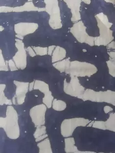 Indigo Puzzle Blue Batik 100% Cotton Quilt Fabric~1 Yard & 33" x 44" Wide - Picture 1 of 5