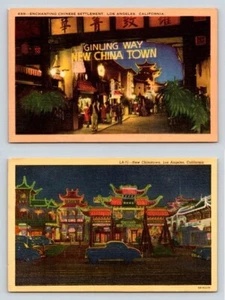 Los Angeles California Chinatown - Lot of 2 Postcards - Picture 1 of 2