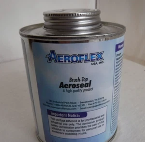 AEROSEAL by AEROFLEX USA 1 Pint Brush Top Black Adhesive for Insulation - Picture 1 of 1
