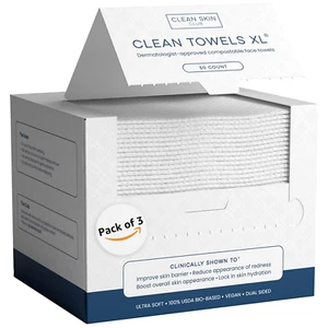 Clean Skin Club Asciugamani Puliti XL™️, 100% USDA Asciugamano Viso Biobased, Monouso Viso - Foto 1 di 12