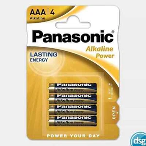4 pilas alcalinas Panasonic AAA LR03 energía duradera batería de celda de 1,5 V - Imagen 1 de 2