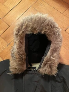 Woolrich Arctic Parka Herren XL Dunkel Blau Echtfell Daunen Winterjacke - Bild 1 von 8