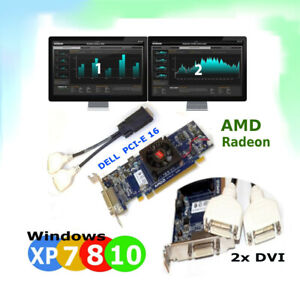 Dell OptiPlex 960 980 990 3010 7010 9010 AMD HD Dual Monitor DVI Video Card