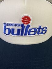 Washington Bullets Classic Throwback 1978 Logo White & Blue Trucker Hat Cap NEW