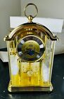 NEW! Bulova Wayne Davis Leicester Brass Mantle Clock Germany -Very RARE # 742899