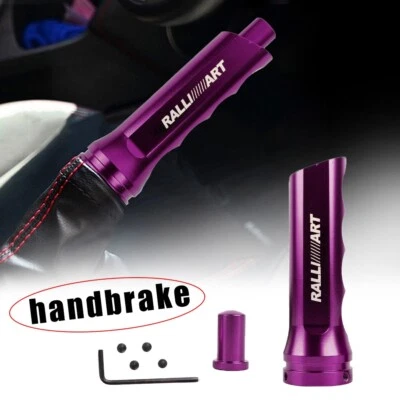 1 Ralliart Purple Aluminum Car Handle Hand Brake Sleeve Universal Fitment Cover  - Image 1 of 4