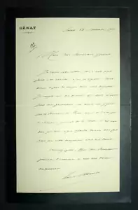Lettre manuscrite courrier de PAUL DOUMER, Président de la République Française - Bild 1 von 1