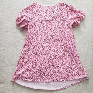 Kate Spade Pink and Red Hearts Sleep Shirt Tunic szM - Picture 1 of 15