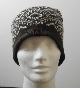 NWT Red Spider Diamond Brown White Beanie Lined Acrylic Unisex Youth/Adult B45 - Picture 1 of 11