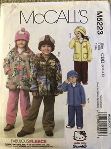 McCall’s 5223 Children’s Jacket, Pants, Har Sizes 2-5 New Uncut - Picture 1 of 1