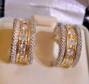 Ohrringe Gold, Silber und CZ - Bild 1 von 6