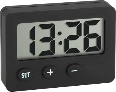 TFA Dostmann Mini Digitaluhr, 60.2013.01, Tischuhr, Quarzuhr, perfekt für KFZ  - Bild 1 von 3