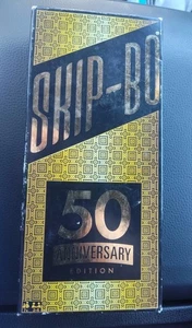 SKIP-BO 50th Anniversary Edition Card Game Mattel Collectible Gold Black*OpenBox - Picture 1 of 4