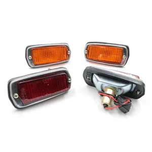 DATSUN 510 120Y B210 240Z 1968-78 FOR SIDE MARKER LAMP RED AMBER 2 SETS NEW FIT - Picture 1 of 6