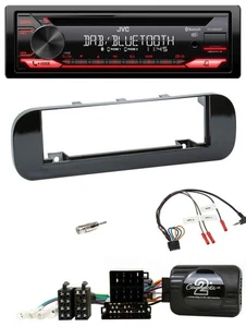 JVC CD DAB USB Bluetooth Lenkrad Autoradio für Fiat Panda 12-20 schwarz glänzend - Bild 1 von 9