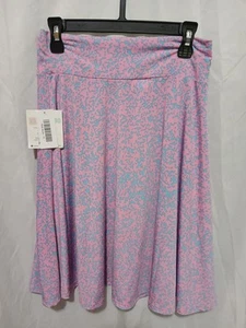 Kids LuLaRoe Summer Azure Skirt 12 Pink And Blue Retro - Picture 1 of 6