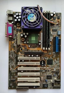 Asus CUSL2-C Motherboard with Pentium III 1GHz CPU and 512MB RAM - Test OK! - Picture 1 of 8