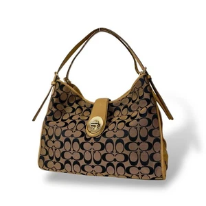 Coach Shoulder Bag One Shoulder 32353 Turn Lock Authentic - Picture 1 of 20