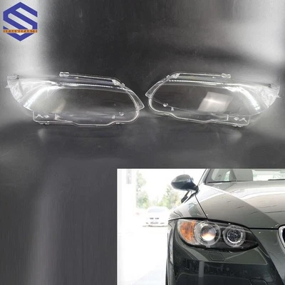 Пара линз фары крышка фары для BMW E92/E93 2 двери 2006-2009 M3 2008-2012 - Изображение 1 из 4