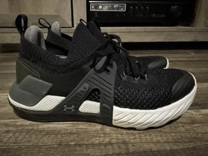 Scarpe da ginnastica Under Armour bambino taglia 6,5 anni scuola elementare progetto Rock 4 nere - Foto 1 di 12