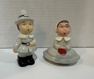 Vintage MCM G Neuheit Co Japan Priscilla & John Keramik Salz & Pfefferstreuer - Bild 1 von 7