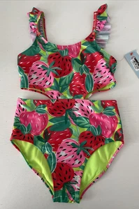 Girls Cat & Jack Strawberry One Piece Swimsuit Size M(8) NWT - Picture 1 of 4