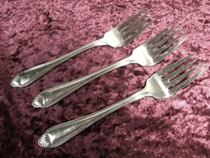 BISCAYNE 3 tenedores de ensalada/postre 18/8 Pfaltzgraff acero inoxidable MUY BONITOS - Imagen 1 de 4