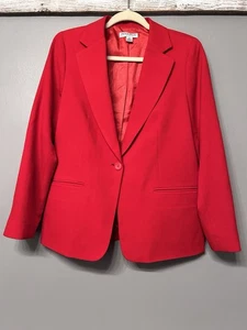 Blazer vintage Pendelton para mujer talla 10 un botón de lana virgen hecho en EE. UU. rojo - Imagen 1 de 11