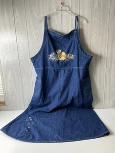 Vintage Winnie Puuh Kleid Disney bestickt passt Damen 18 3XL Denim - Bild 1 von 14