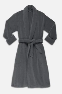 Brooklinen Super-Plush Robe Unisex M Graphite Turkish Cotton - Luxe Guest Room - Picture 1 of 8