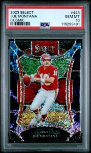 2023 PANINI SELECT JOE MONTANA COSMIC SSP #448 PSA 10 KANSAS CITY CHIEFS POP 3 - Picture 1 of 2