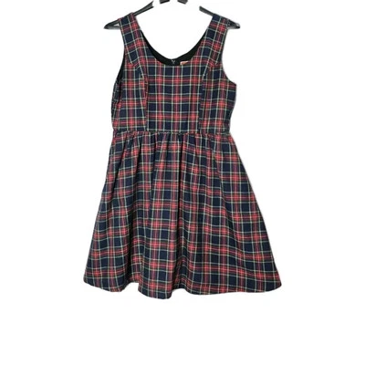 Vestido Modcloth Tartán Cuadros XL Tiene Bolsillos Navidad Foto 1 de 4
