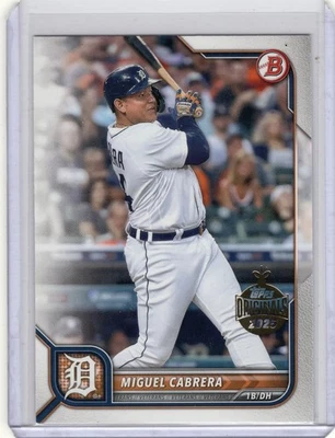 Estampilla dorada de recompra originales de vacaciones Topps de Miguel Cabrera 2025 (2022 Bowman #50) Foto 1 de 2