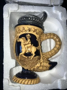 Vtg Nini Collectable Beer Stein Cowboy Theme - Imagen 1 de 10