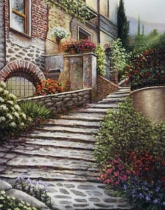 Sambataro, "Schritte in Castiglione", Open Edition Poster, 28" H x 22" B Bildgröße - Bild 1 von 2