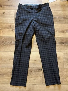 Bar III Mens Slim Fit Suit Dress Pants Brown Check Plaid 31 x 30 - Picture 1 of 4