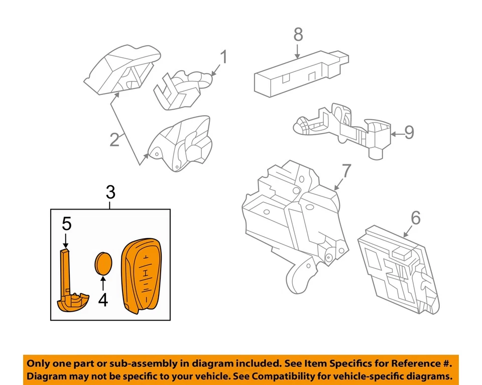 GM OEM 17-19 Cruze Componentes Eléctricos de Entrada Sin Llave-Transmisor 13529638 Foto 1 de 2