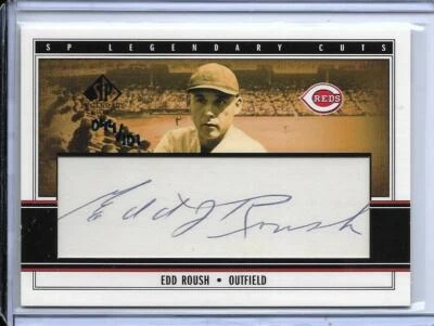 2002 LEGENDARY CUTS HOF EDD ROUSH AUTO SIGNED #ERO #D44/101 CINCINNATI REDS - Image 1 of 2
